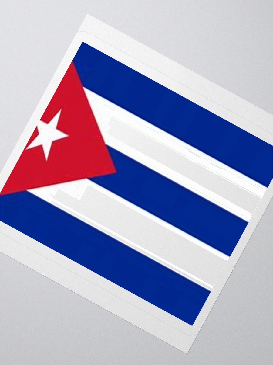 Cuba Flag Sticker | White Star Design | Durable Vinyl | 3 Sizes product image (6)