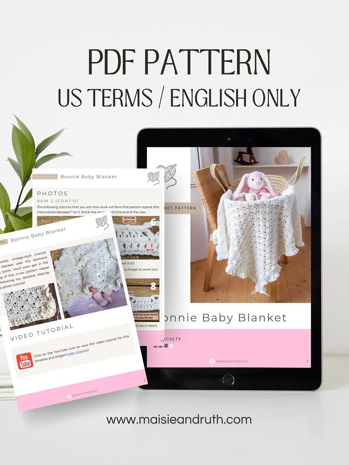 Crochet Pattern: Bonnie Baby Blanket product image (2)