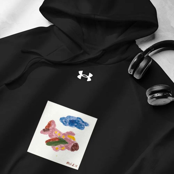 Kid Airplane (Under Armour® Unisex Hoodie) product image (2)