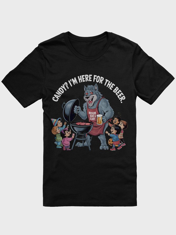 Medium Rare & Scary Wolf With Beer T-Shirt product image (3)