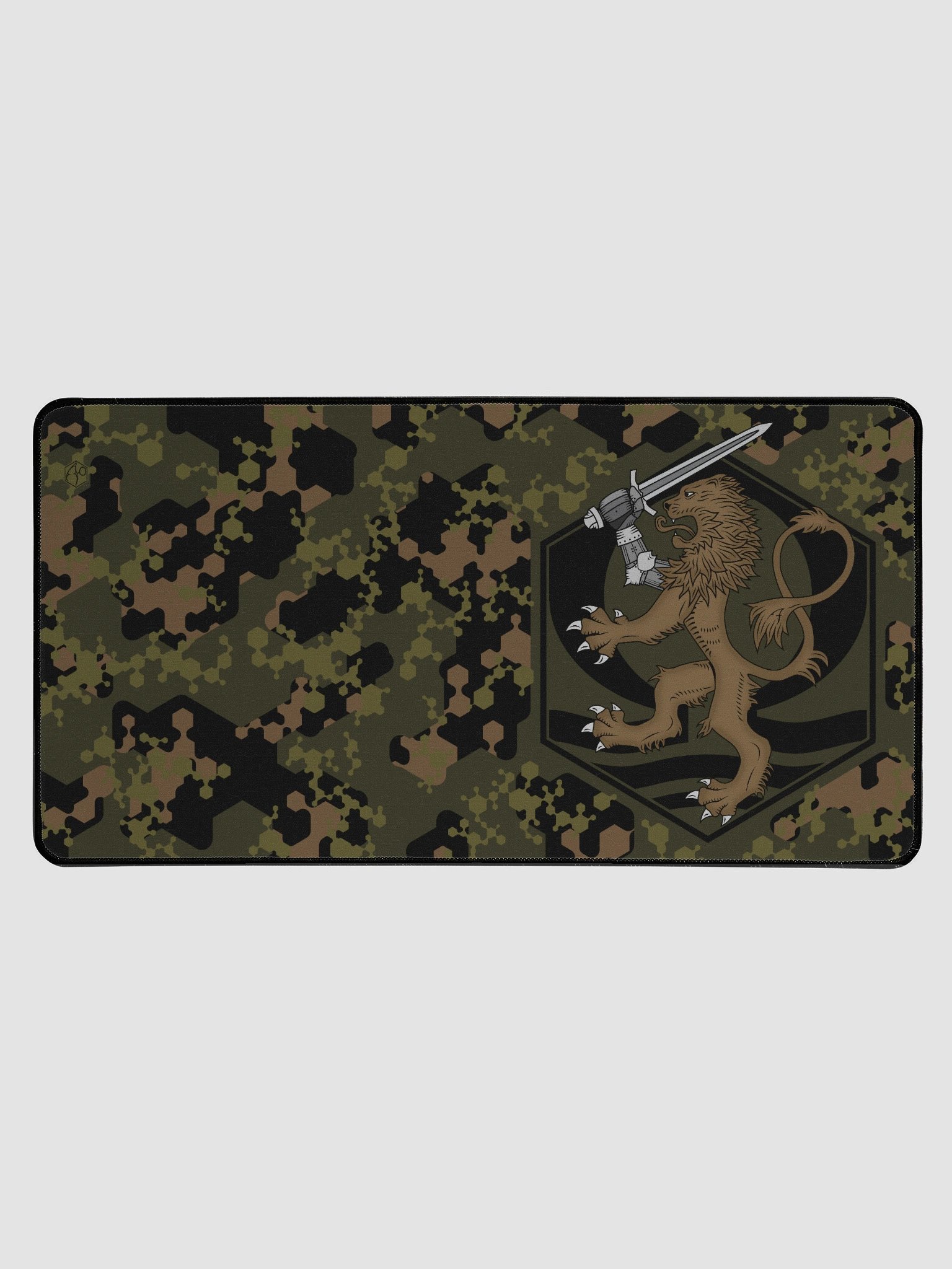 Desk Mat 15.5" x 31.5" Hexagon Camo, Lion, MilG product image (1)
