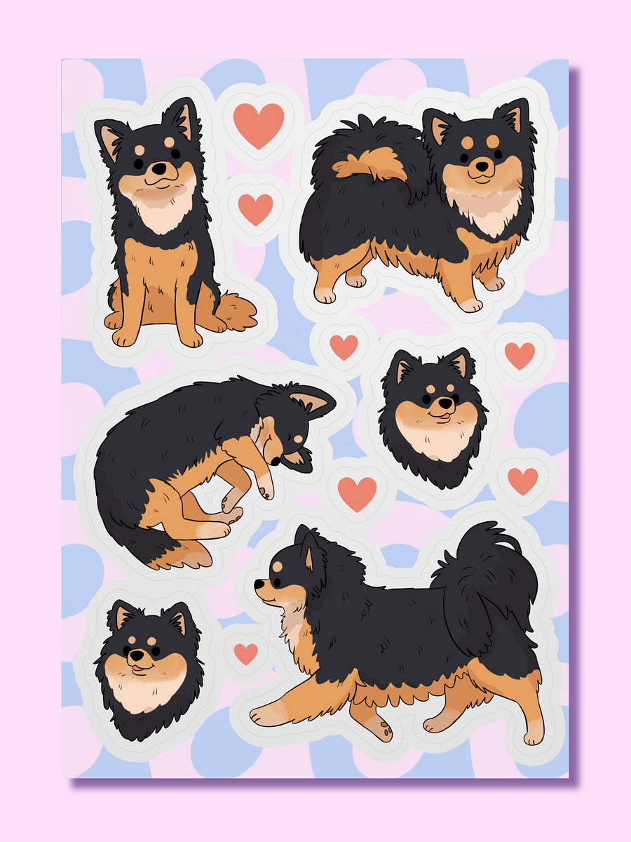 Long Haired Chihuahua Love Sticker Sheet product image (1)