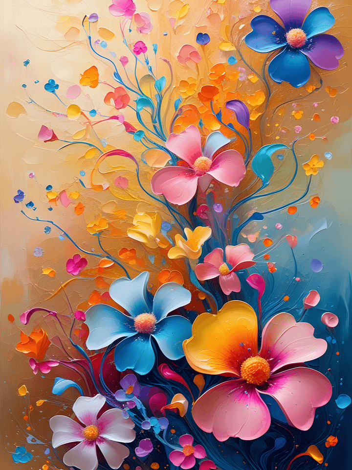 Abstract flowers Digital Art product image (1)