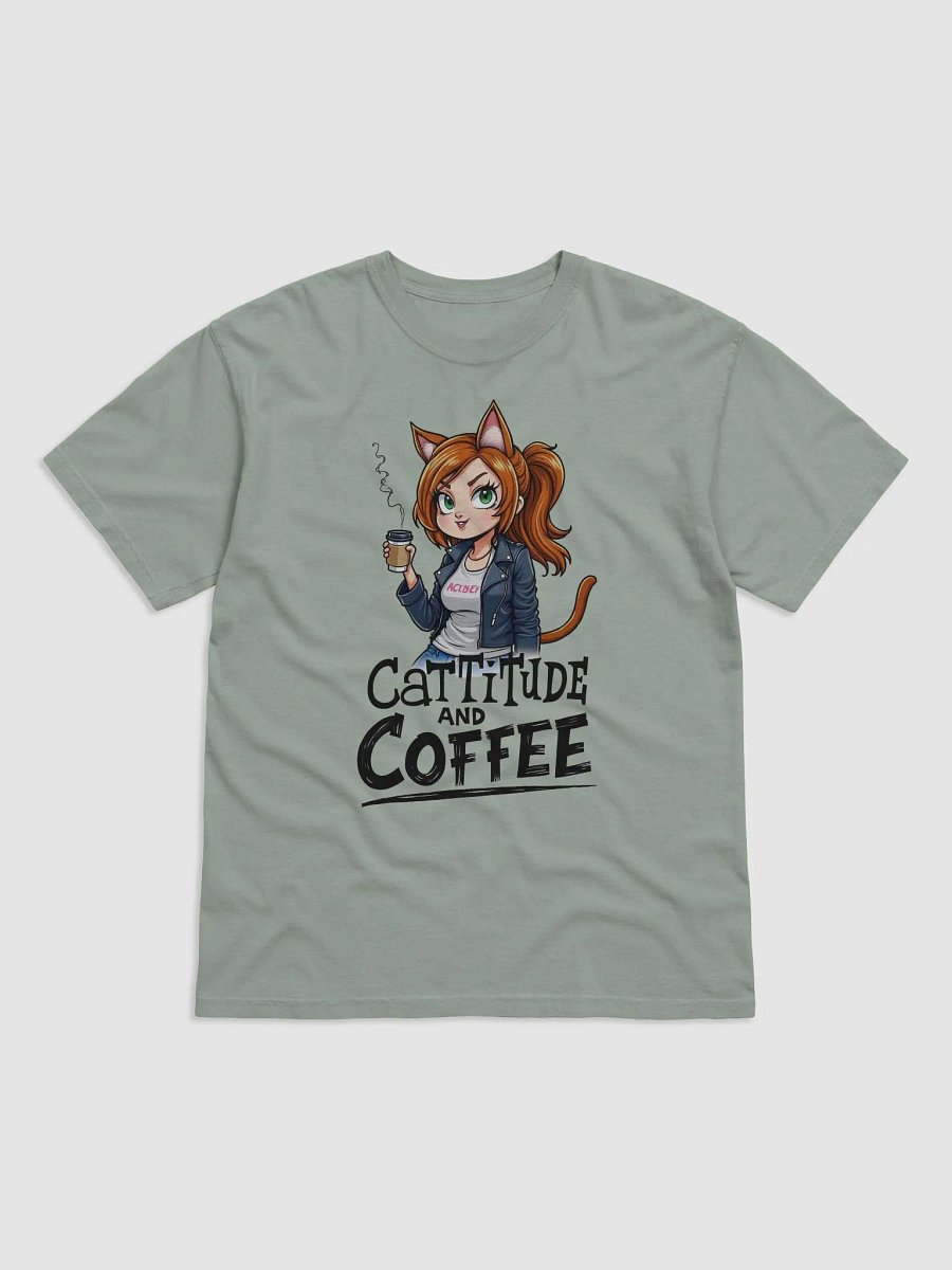 Cat-Titude and Coffee Cartoon T-Shirt product image (2)
