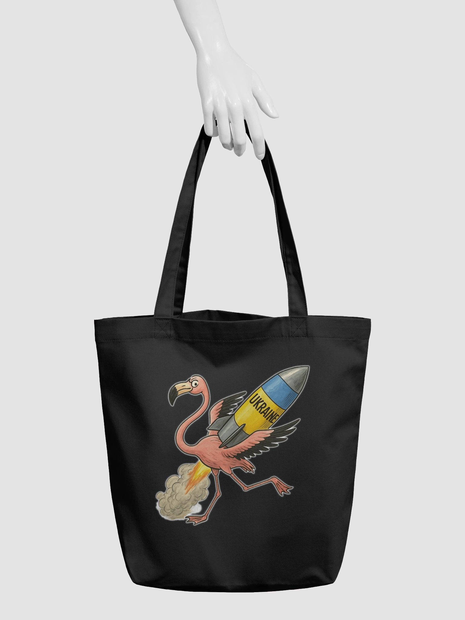 Flamingo Rocket Launch Eco Tote Bag product image (6)