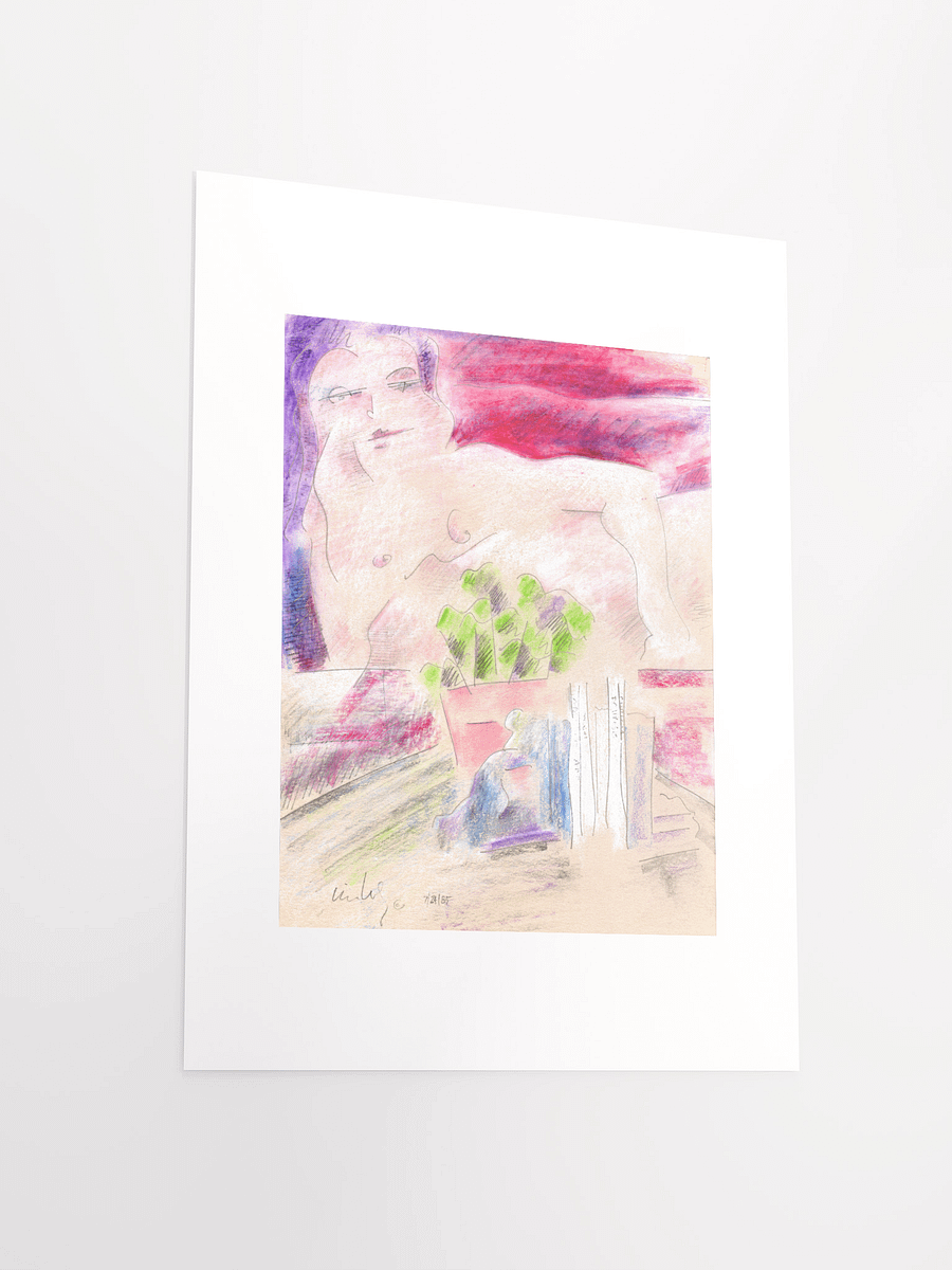 Pink Figure w/Books & Flowers: What Made the Boom 07.24.85 print product image (4)