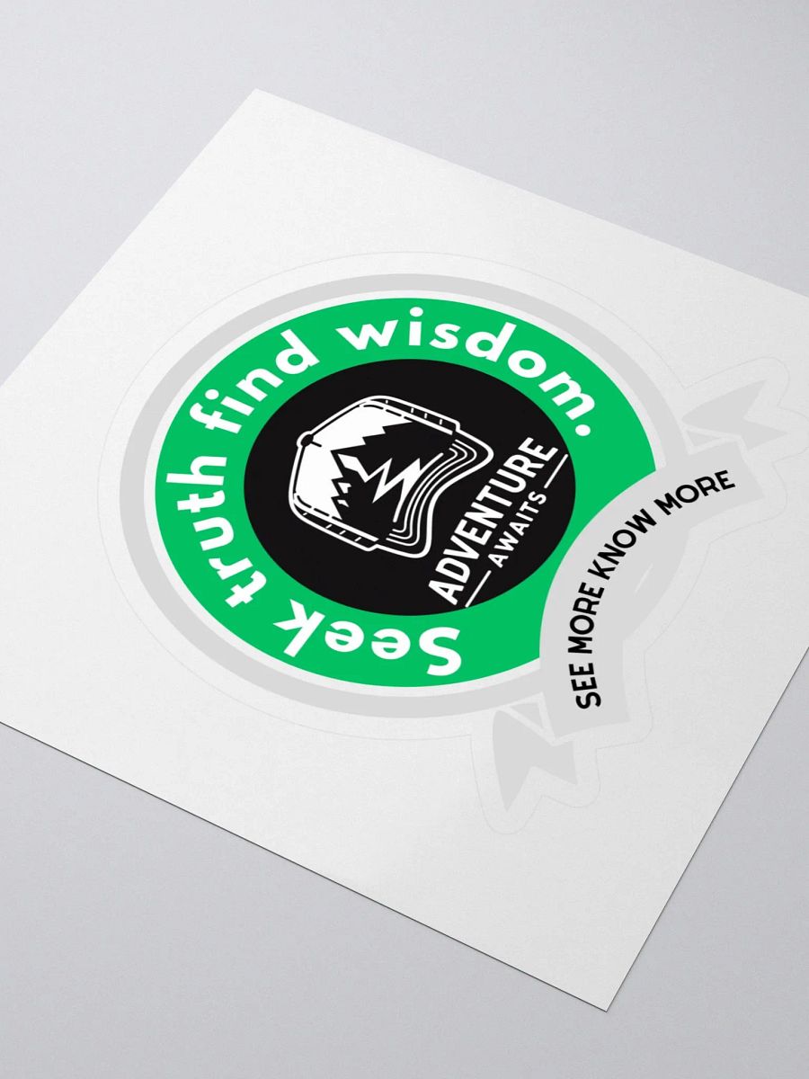Adventure Awaits Kiss Cut Stickers Seek truth, find wisdom. product image (3)