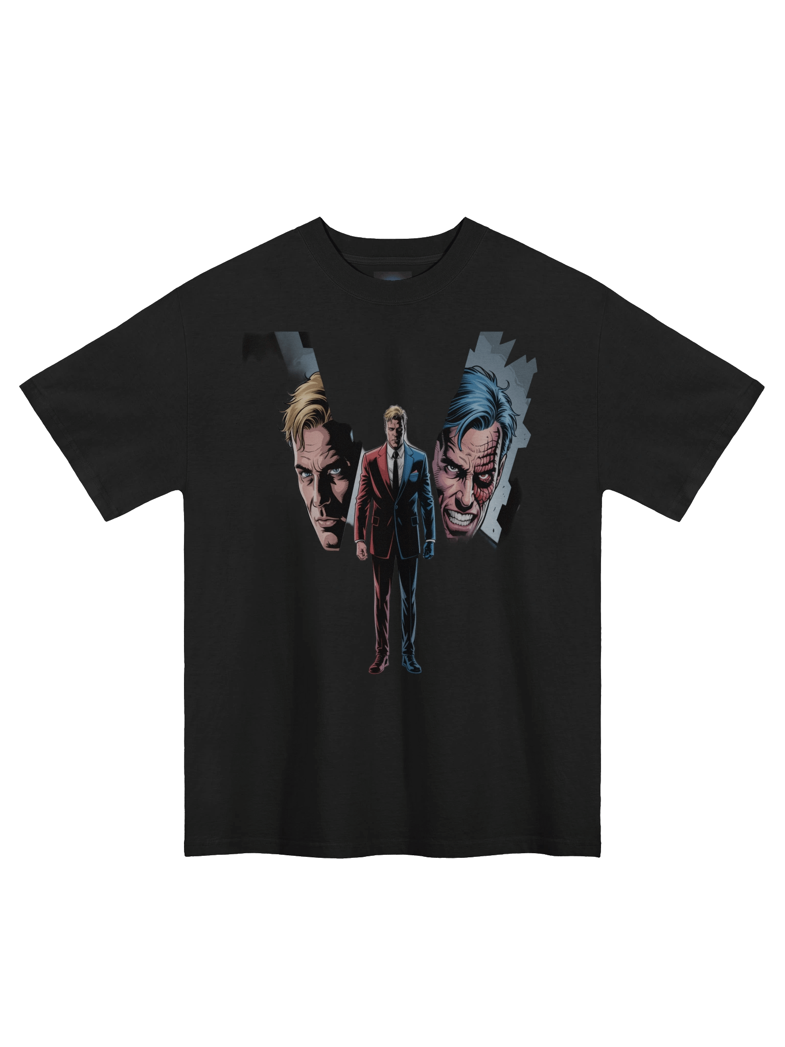 Two-Face Shadow Veil Oversized Faded T-Shirt product image (3)