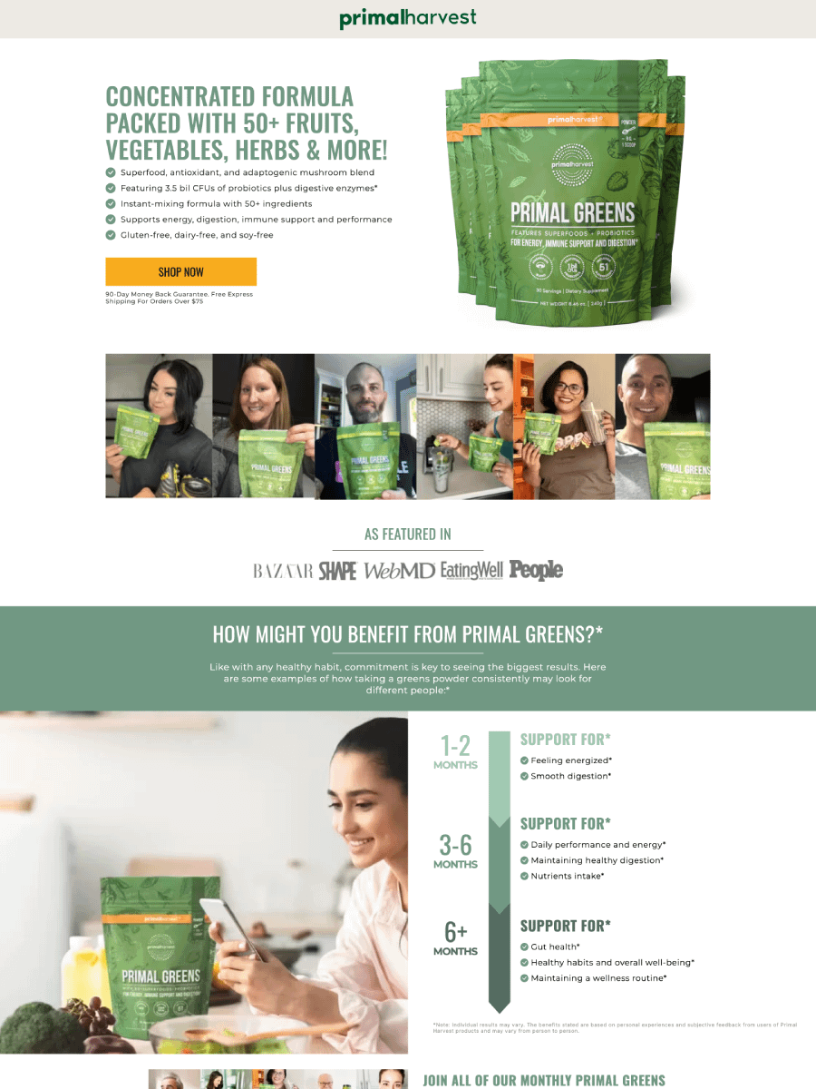 Primal Harvest - Replo Landing Page Template product image (1)