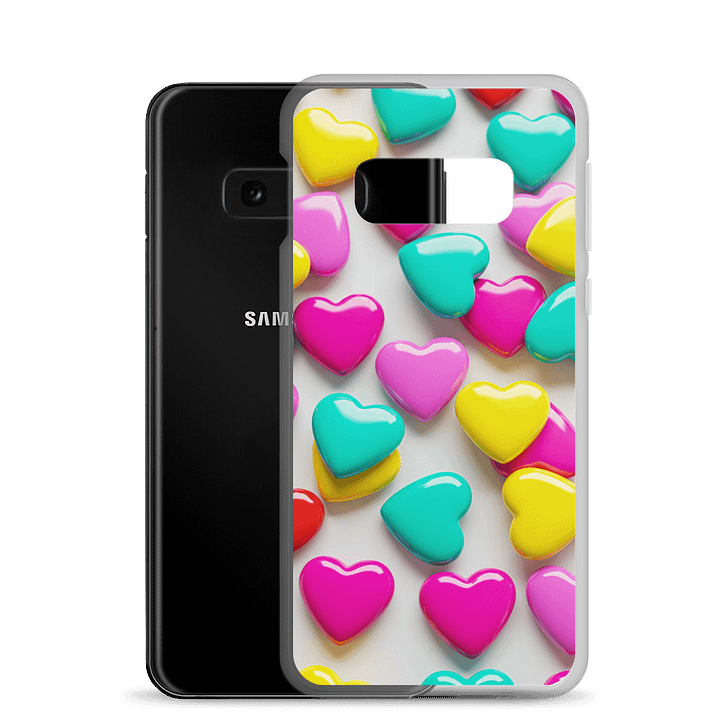 Scattered Colorful Hearts Clear Samsung® Case product image (2)