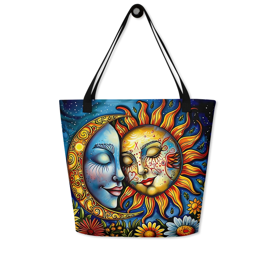 Tote Bag: Sun and Moon Spring Summer flowers Boho floral Design product image (8)