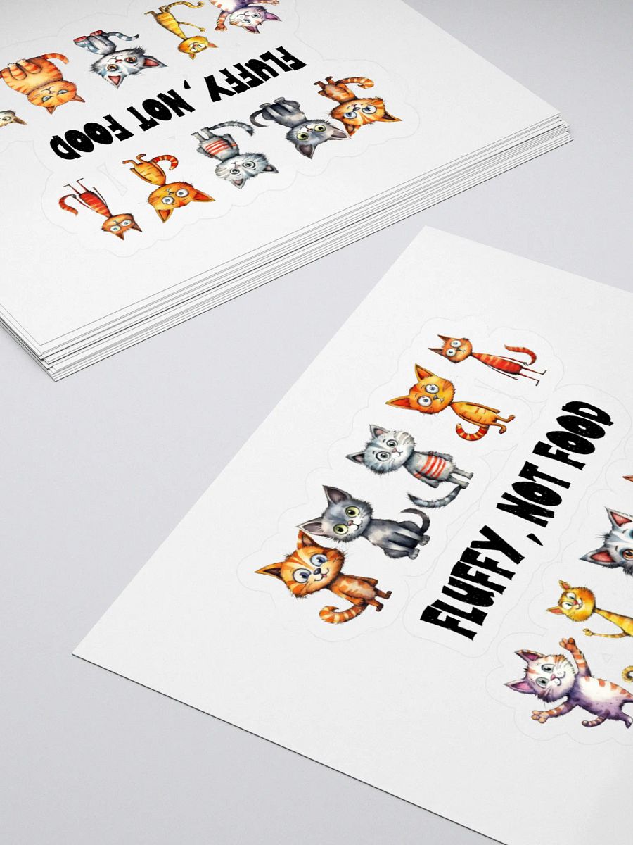 Fluffy, Not Food Cat Sticker product image (4)