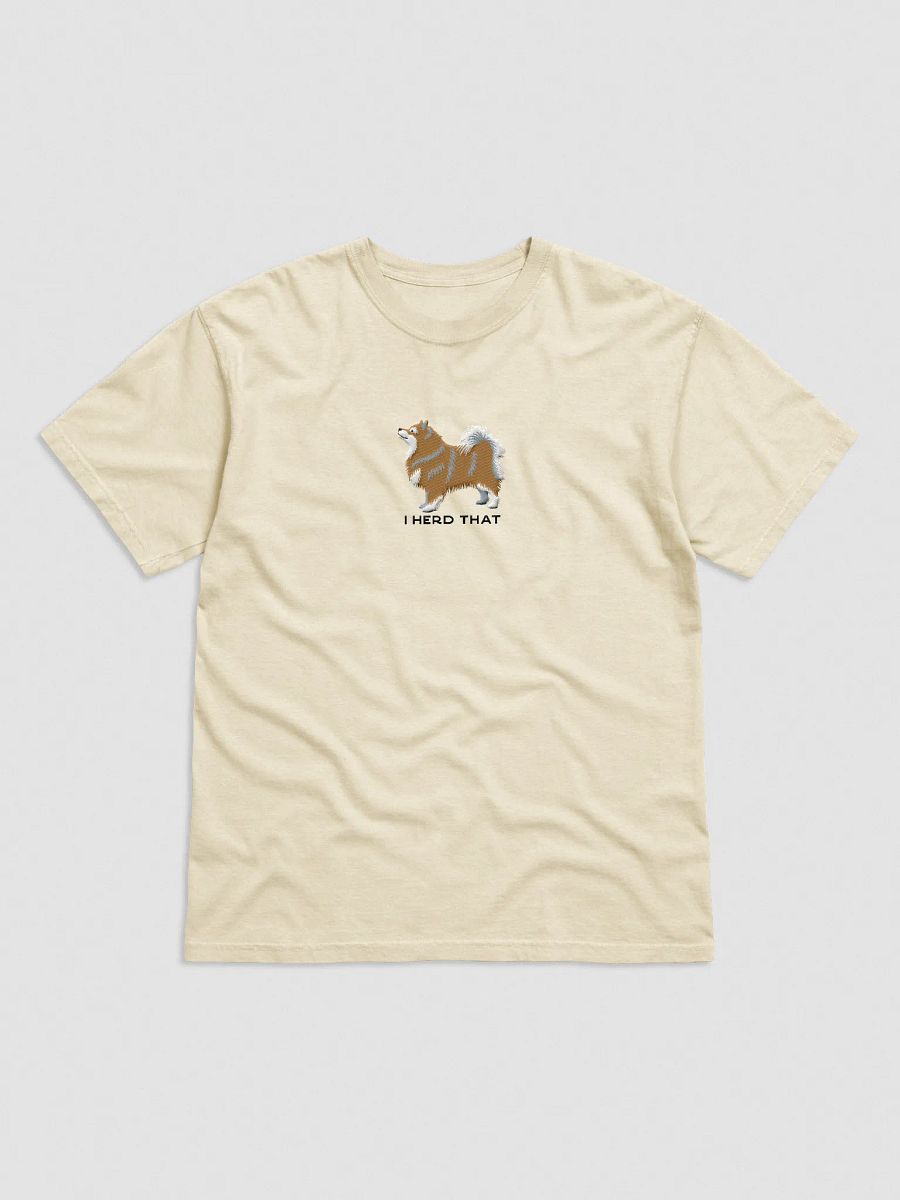 I Herd That T-Shirt(Embroidered) of a Finnish Lapphund(Fawn & White) product image (33)