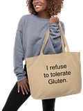I refuse to tolerate gluten eco tote product image (1)