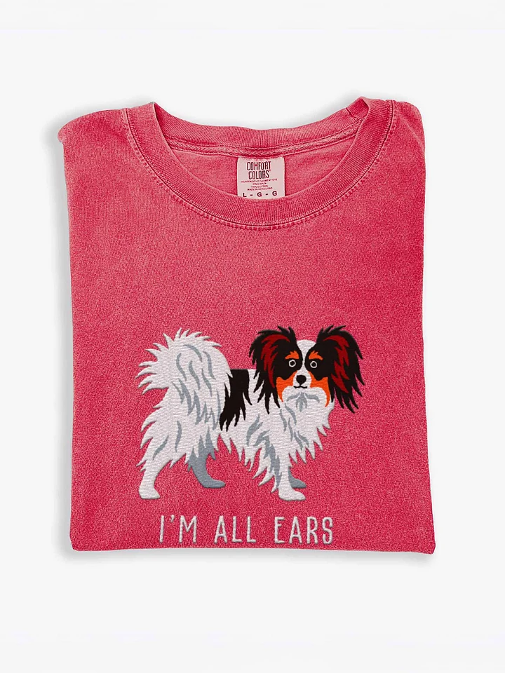 I'm All Ears T-Shirt(Embroidered) of a Papillon(Tricolor) product image (1)