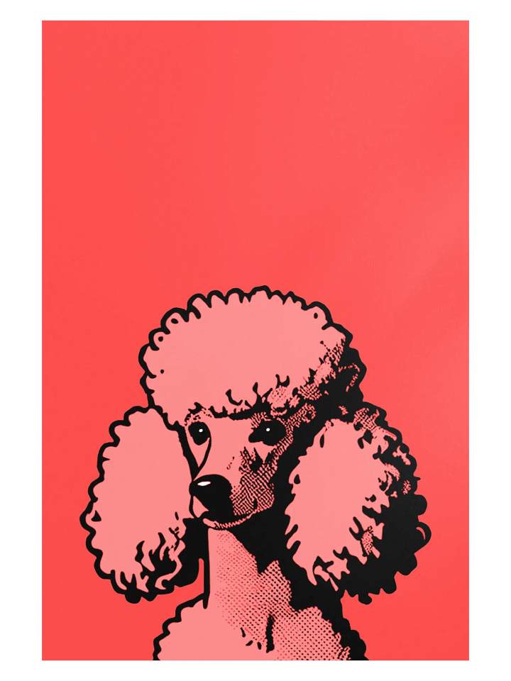 24" x 36" Pop Art Poodle Print / Frame Not Included product image (1)