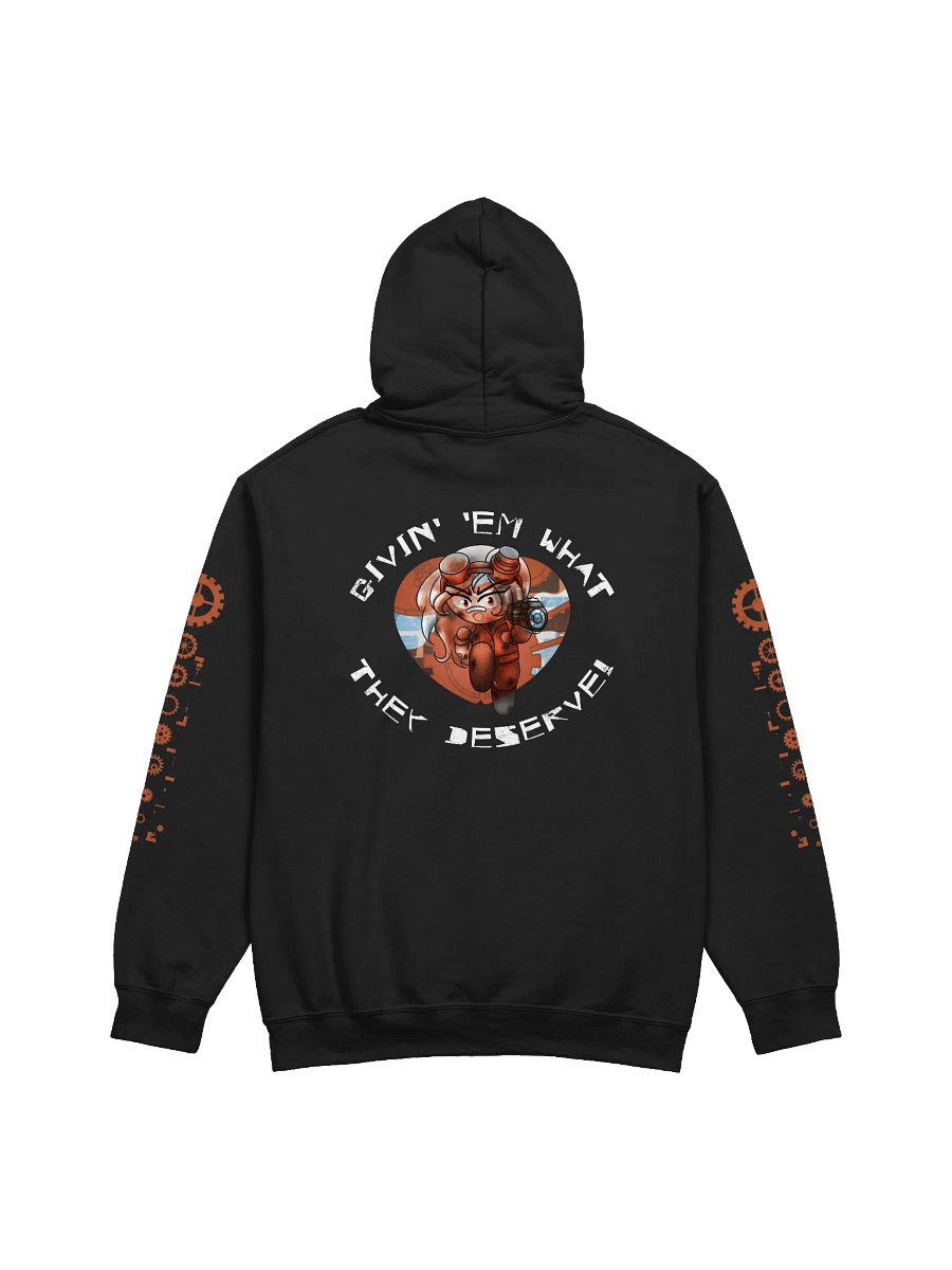 "GIVIN' 'EM WHAT THEY DESERVE!" Chibi Noure Hoodie (with white text) product image (9)