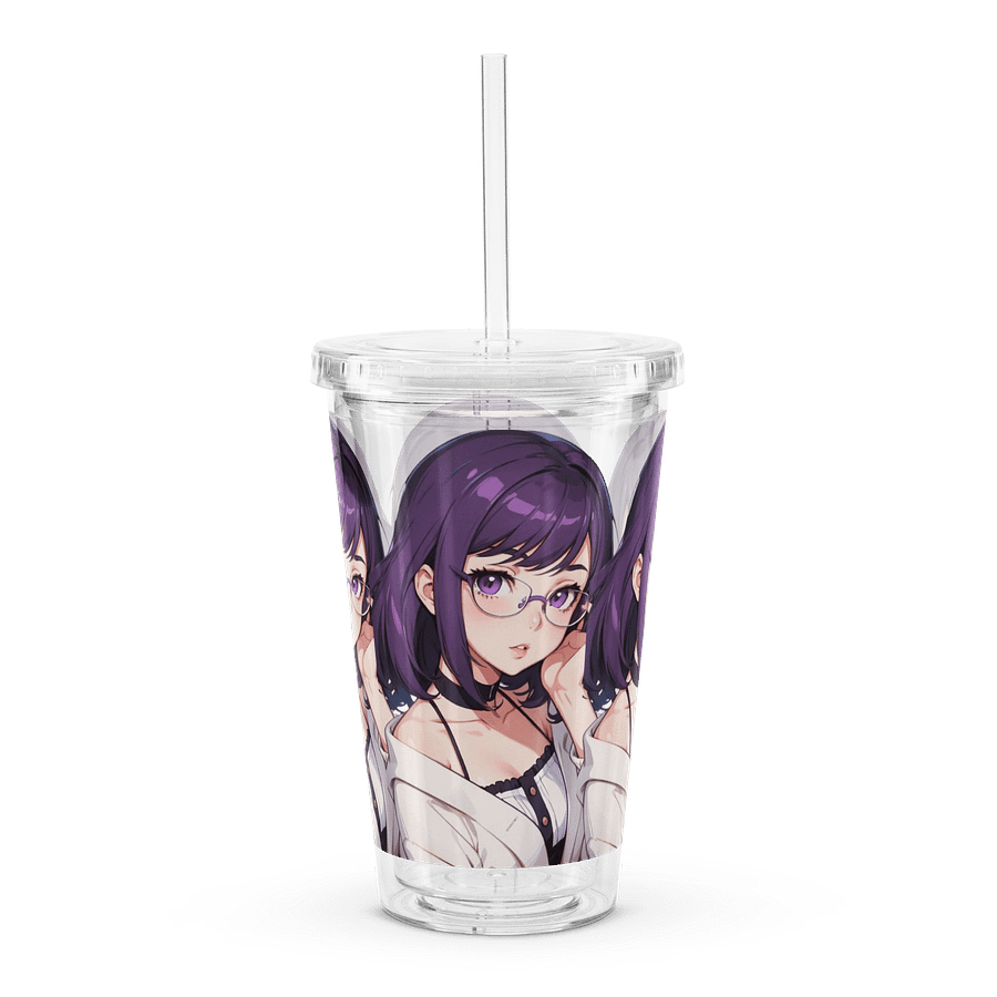 (Purple WAIFU) K Clear Plastic Tumbler product image (1)