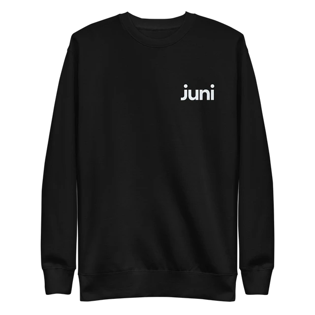 Juni Adult Crew Sweatshirt, Black product image (1)