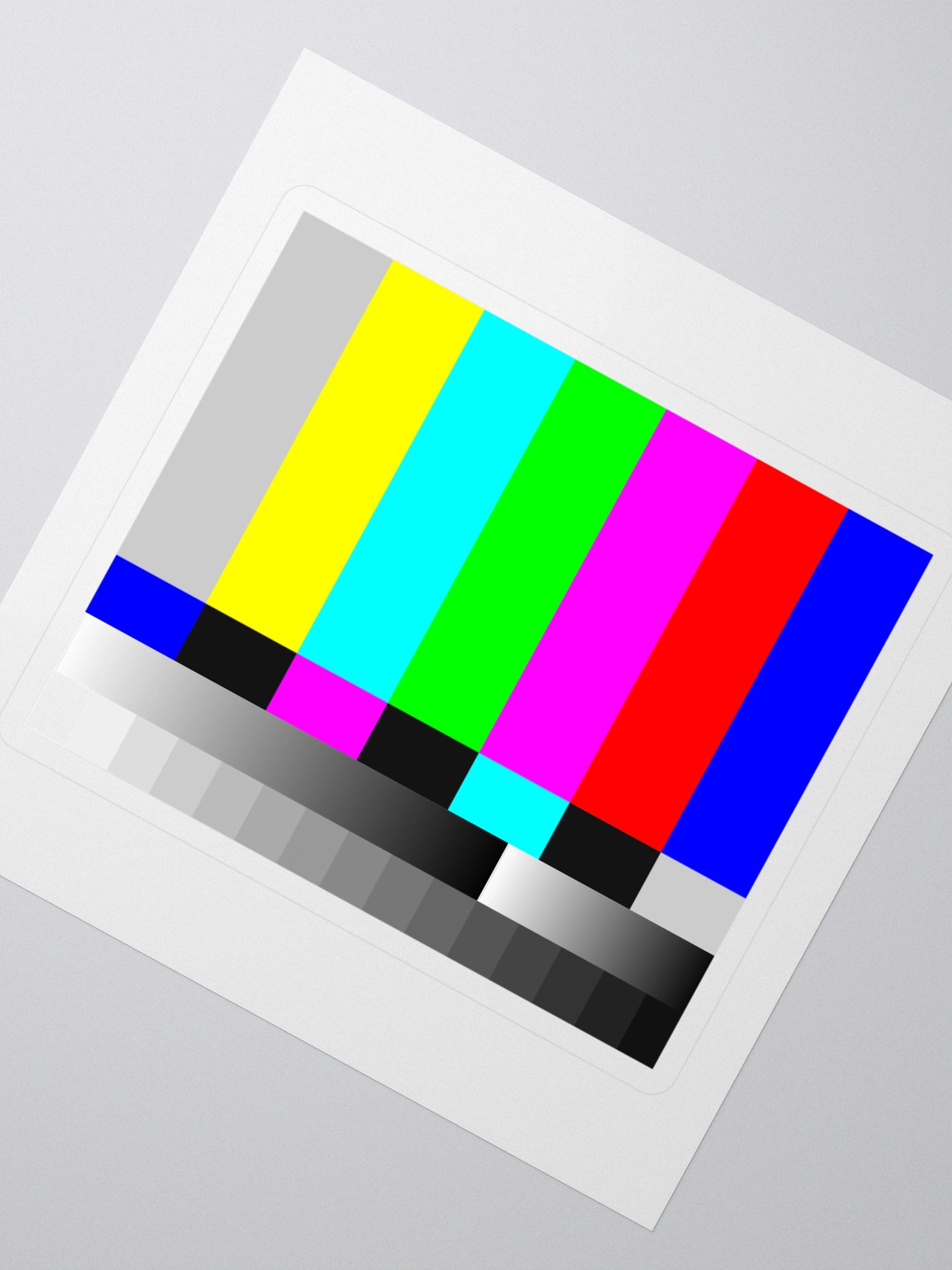 Color Test Pattern / TV Bars Kiss Cut Stickers product image (2)