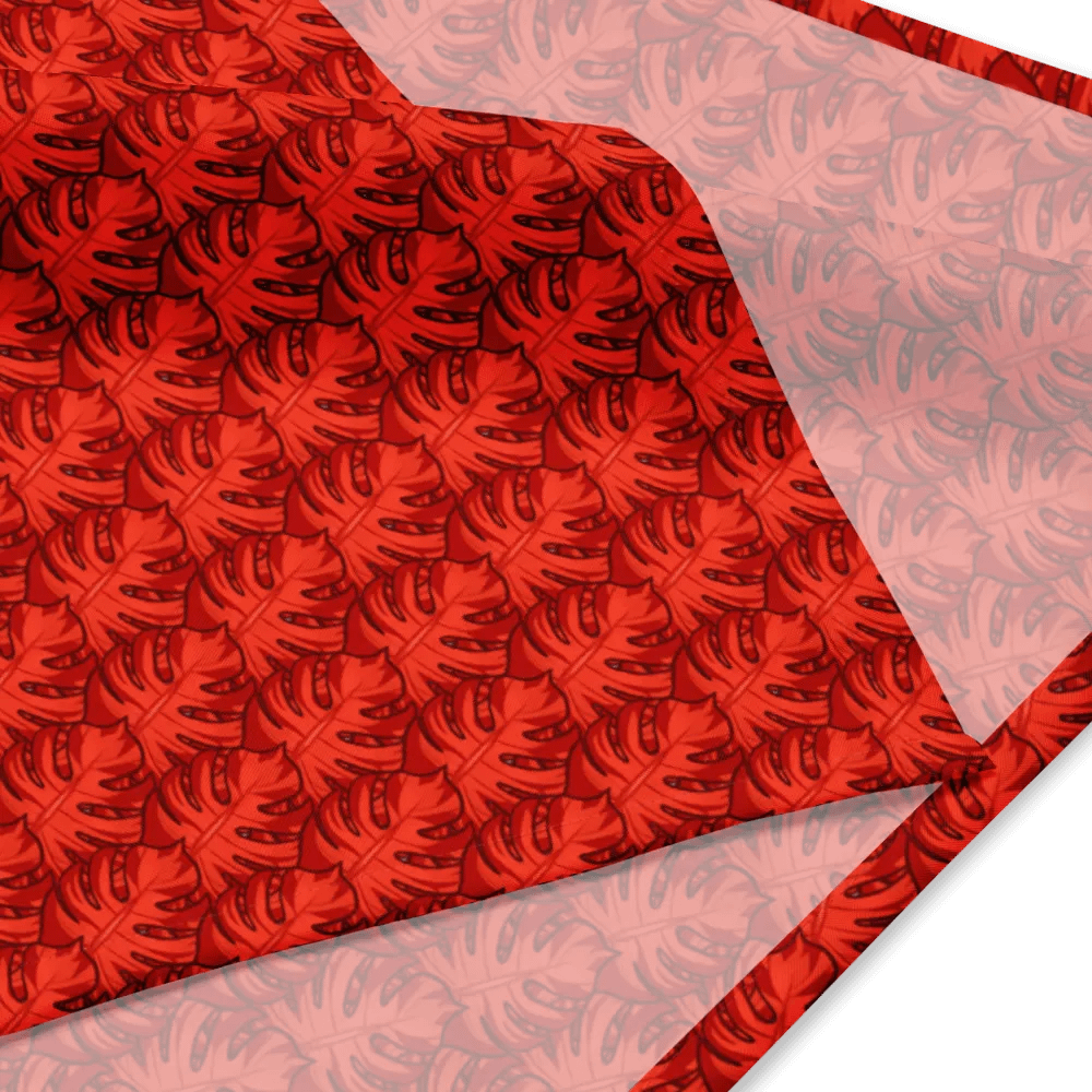 Red Monstera Bandana product image (1)