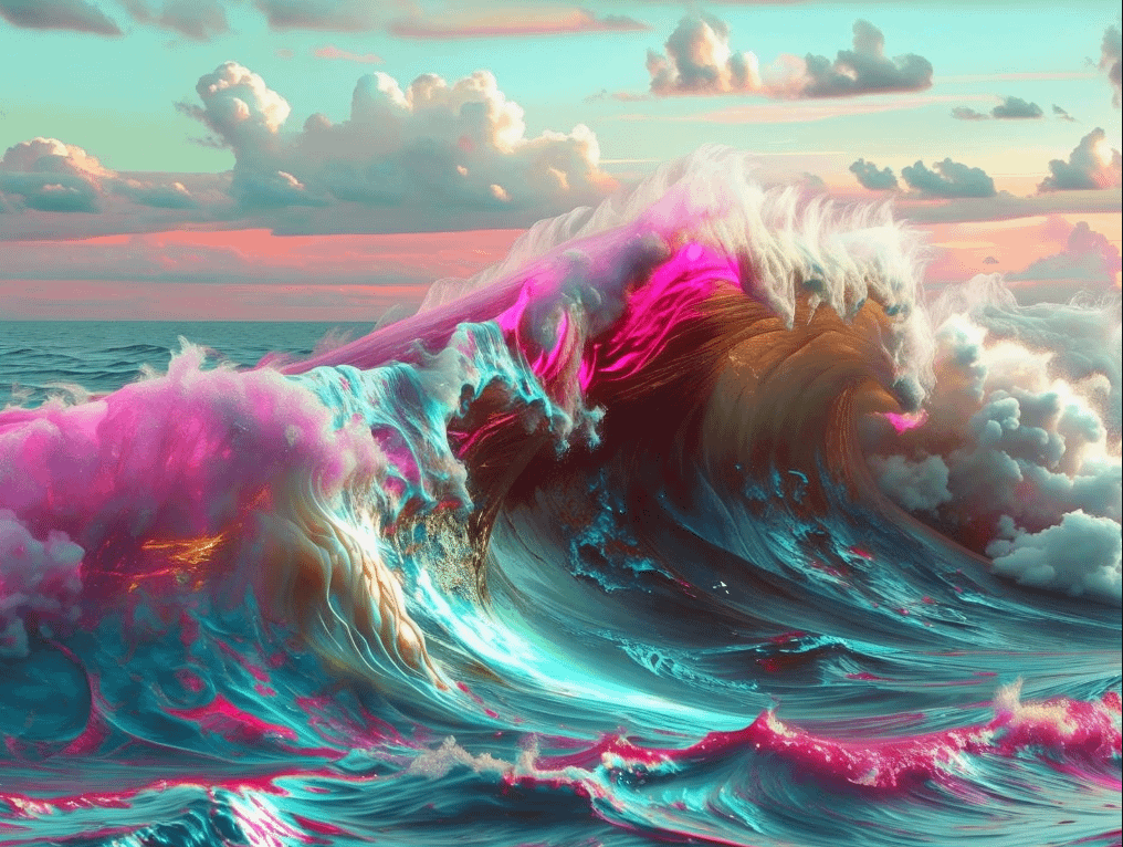 Neon Waves Wall Art product image (7)