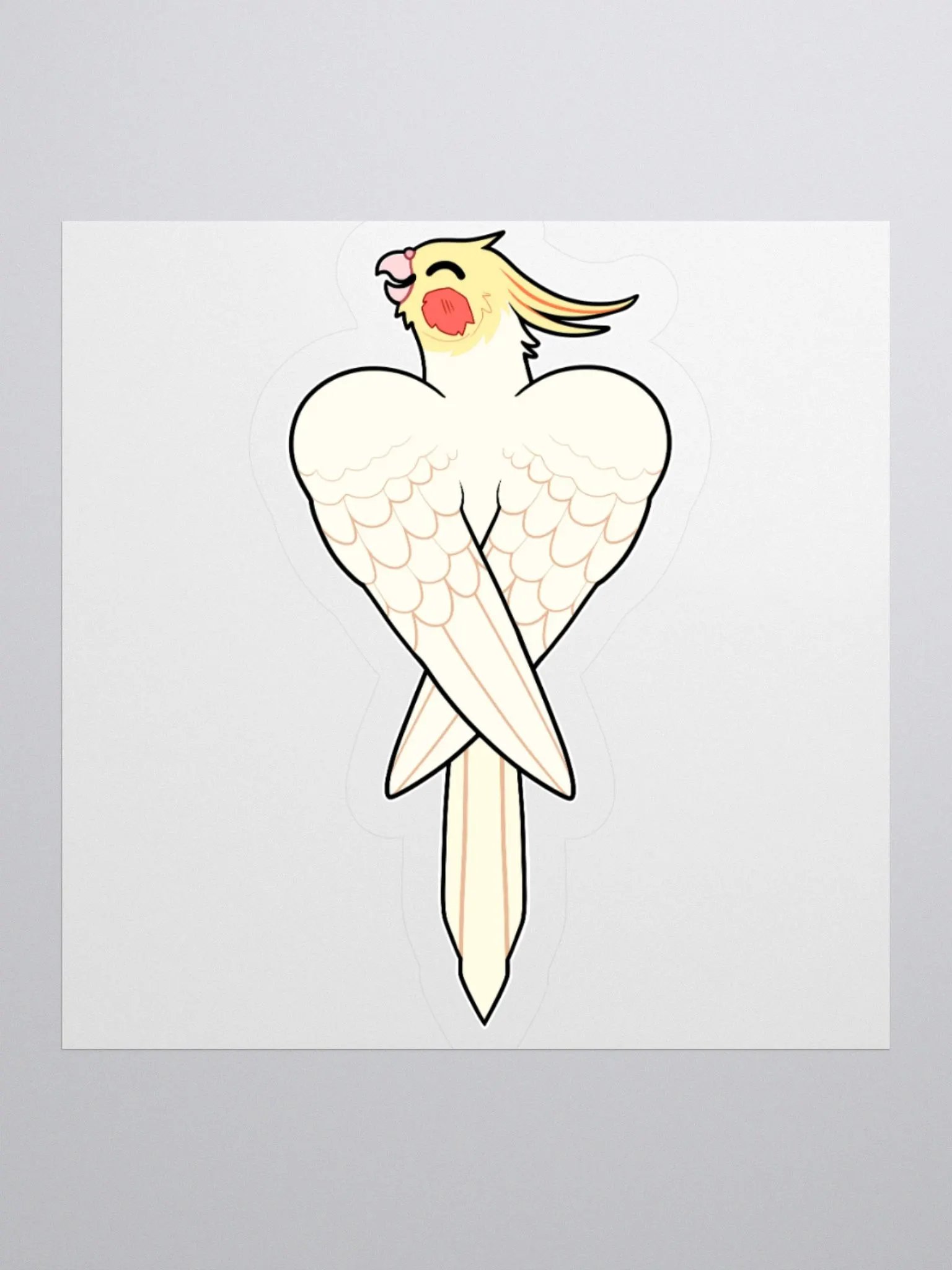 PRETTY BIRD STICKER (Yellow) product image (2)