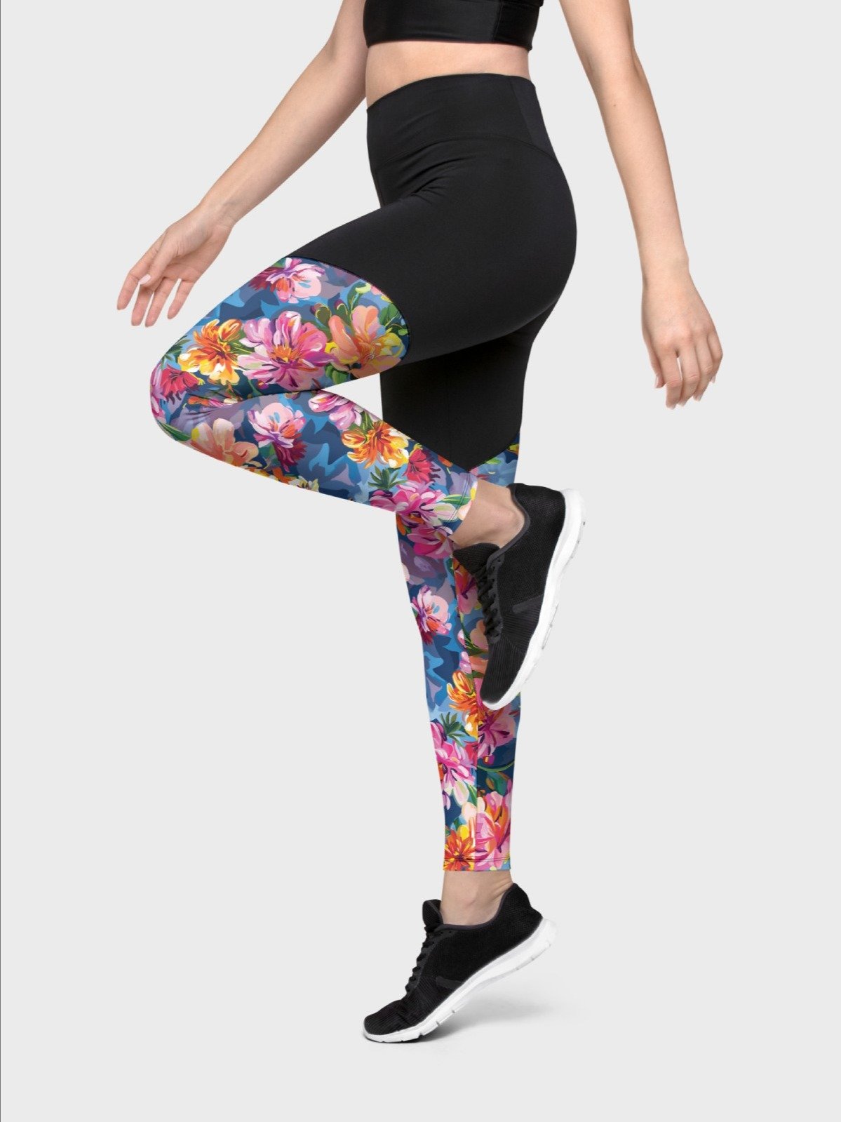 High-Intensity Workout Leggings "Bold Abstract Florals" product image (3)