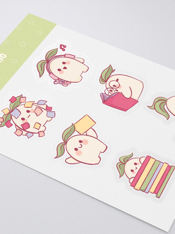 Studytime Peppino Sticker Sheet – Cute Plant Stickers product image (2)