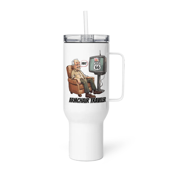 Armchair Traveler Grandpa - Travel Mug with Handle product image (3)