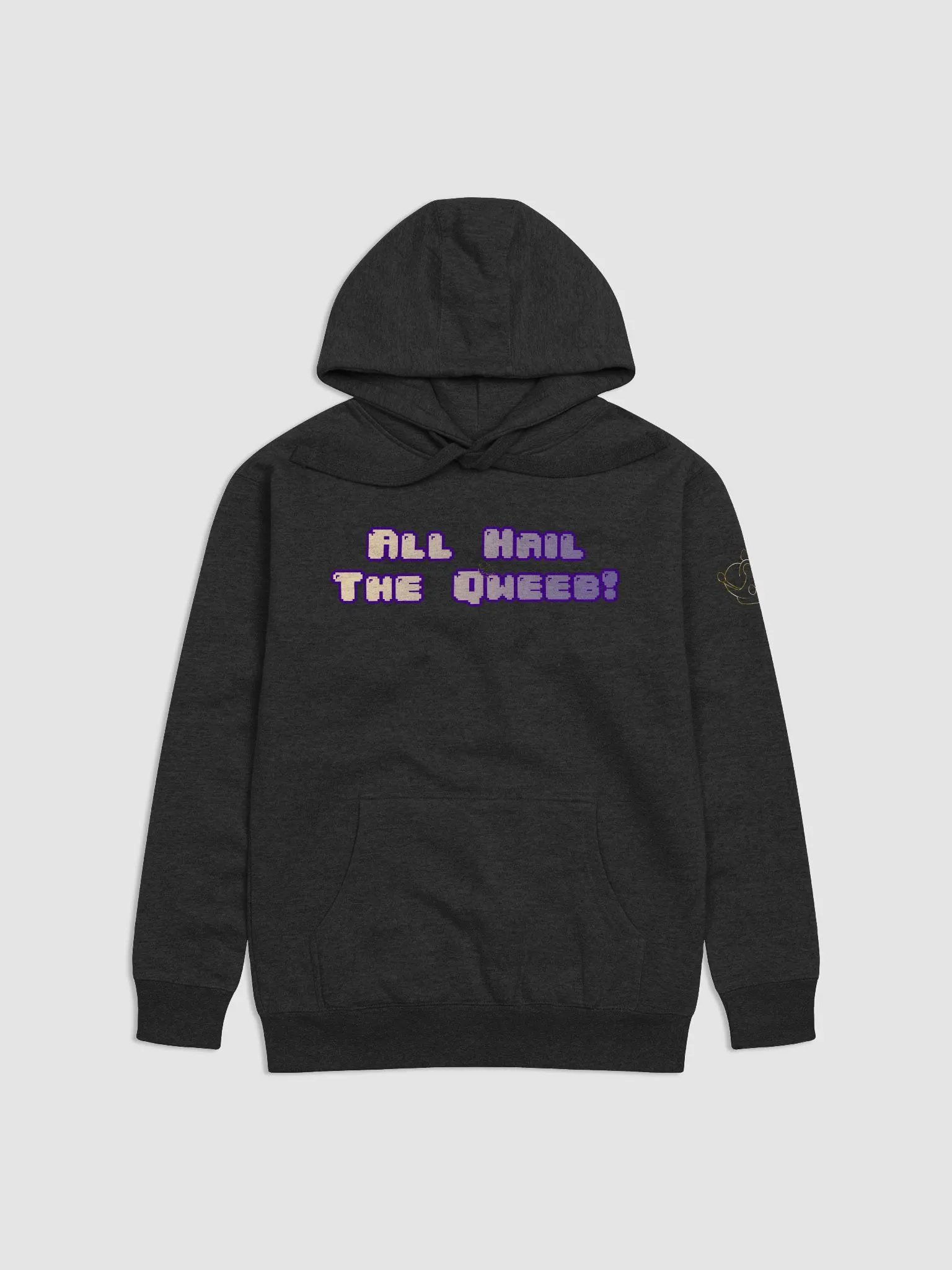 The Qweeb Unisex Hoodie Crowned Q and Sleeve product image (1)