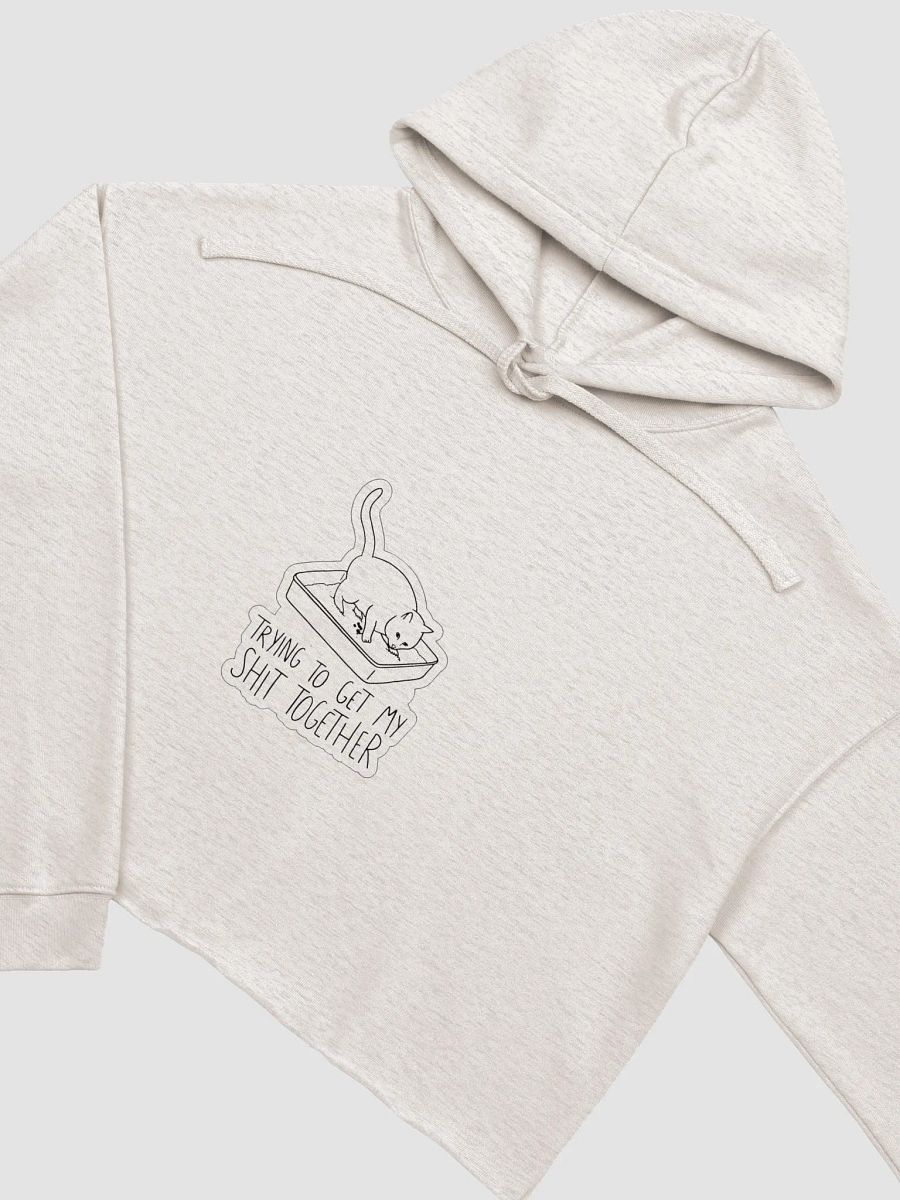 Cat Getting Shit Together Crop Hoodie product image (8)