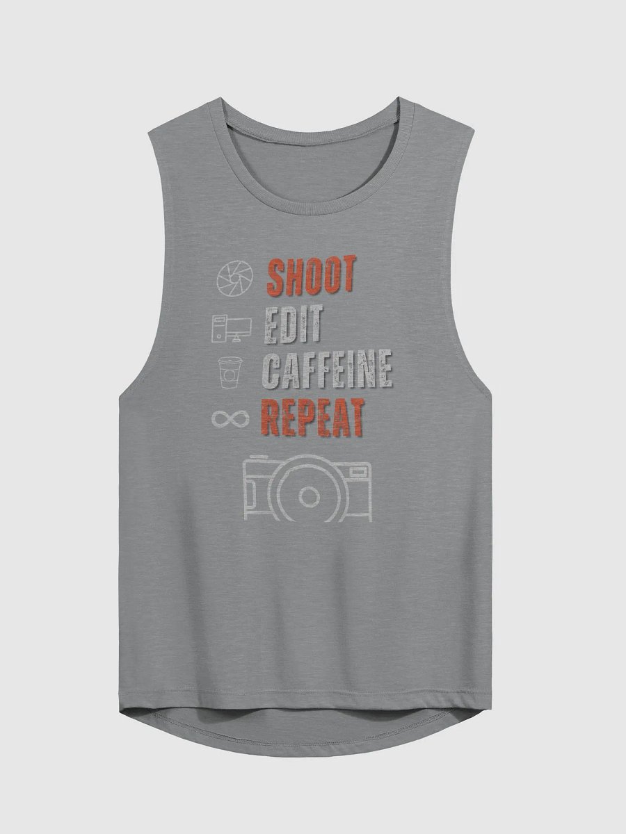 Shoot Edit Caffeine Repeat Flowy Muscle Tank product image (1)