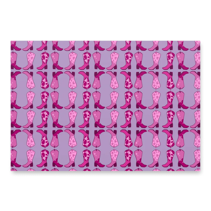 Pretty In Pink Boots Wrapping Paper product image (2)