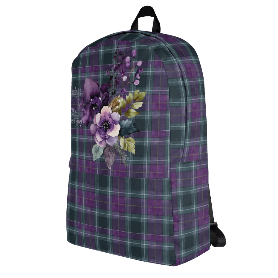 Purple/Green Plaid Backup with Floral Design product image (2)