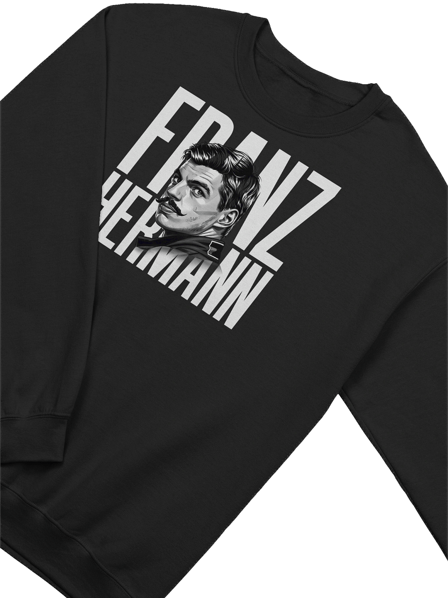 Franz Hermann Max Verstappen Meme Crewneck Sweatshirt - F1 Nürburgring Legend Black & White Art product image (3)