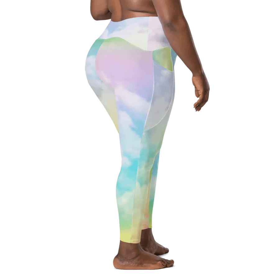 Blur cloud rainbow Design Leggings with Pocket - V5 product image (3)