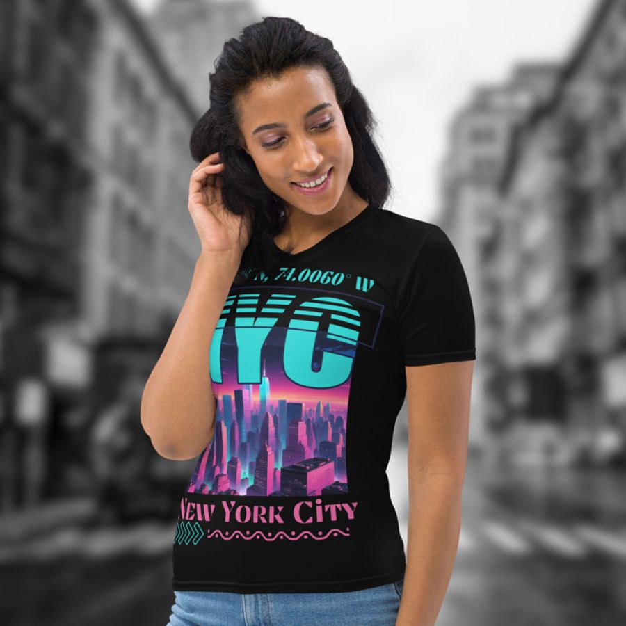 NYC New York City Graphic All Over Print T-shirt product image (9)
