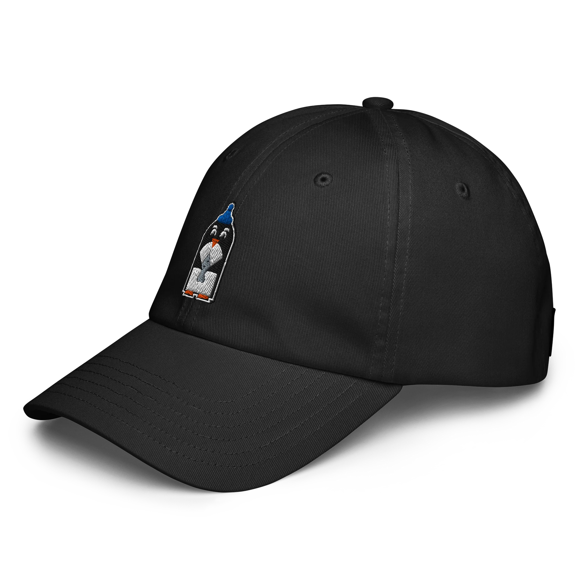 Geometric Penguin With A Fish Dad Hat product image (2)