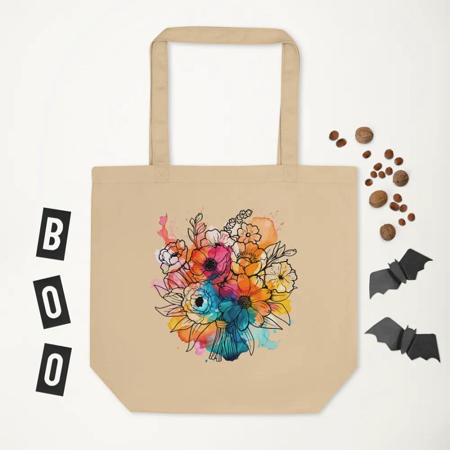 Vibrant Floral Splendor Eco Tote Bag product image (7)