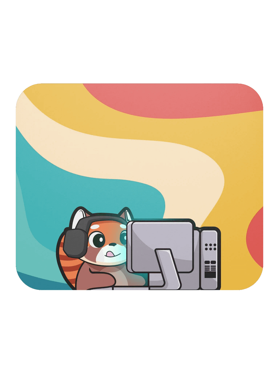 Gaming Bear Mouse Pad (Groovy) - 8.7" x 7.1" product image (1)