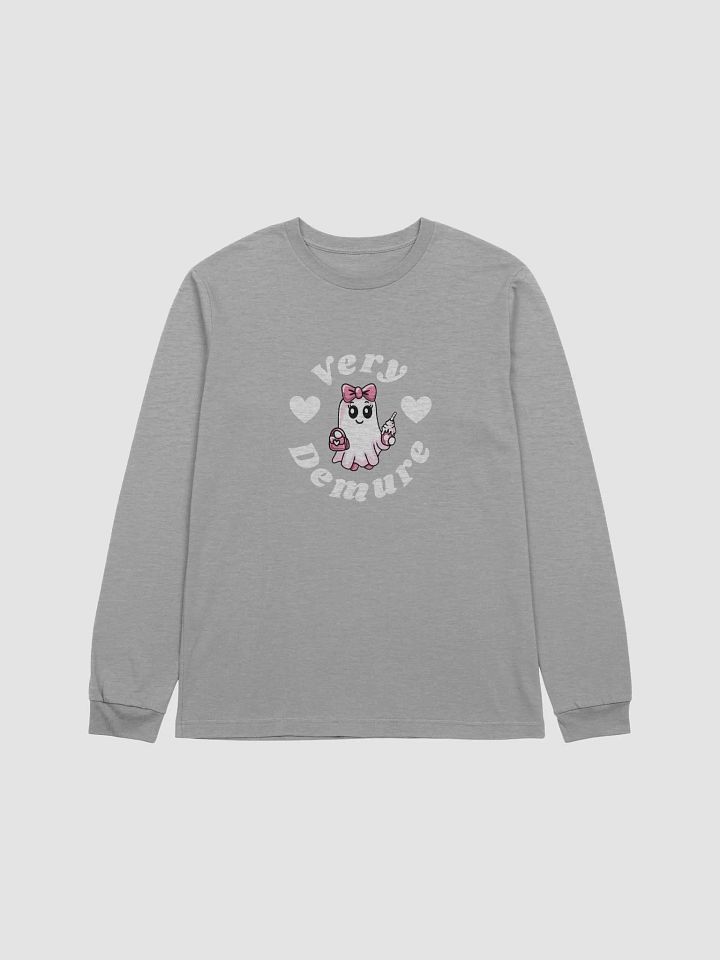 Very Demure Cute Ghost Design Supersoft Long Sleeve Slimmer Fit Shirt product image (1)