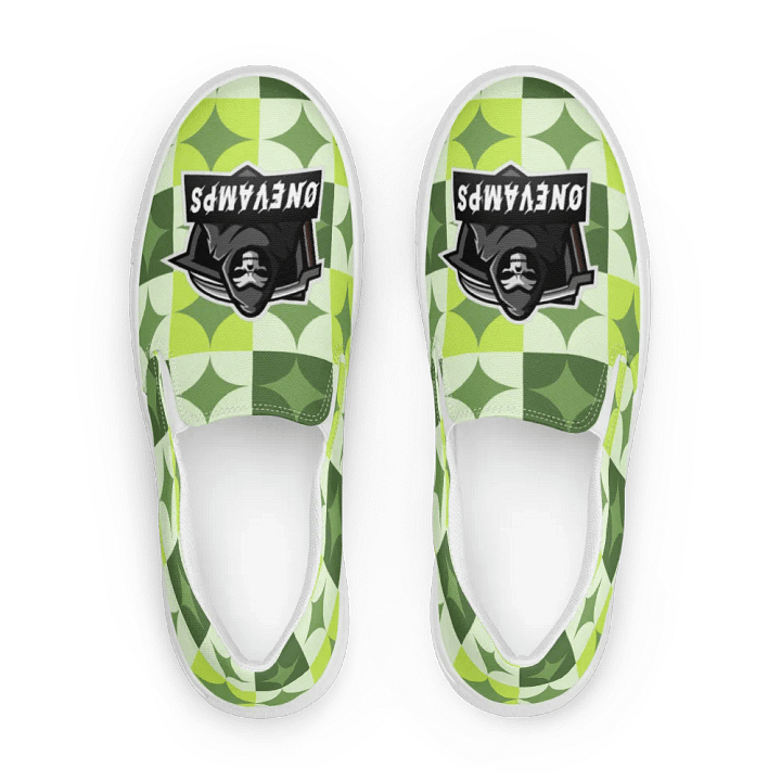 Men's Slip-On Canvas Shoes OneVamps Green Diamond product image (2)