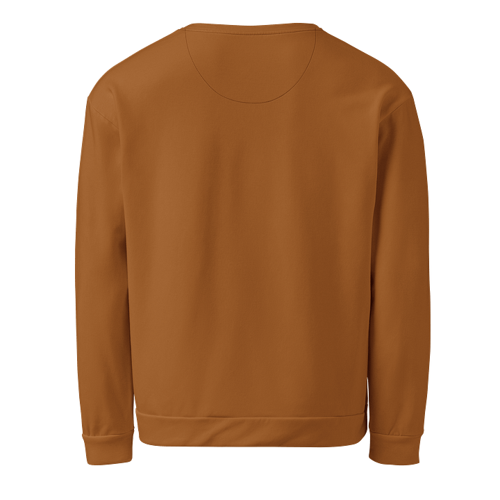 Warm Caramel Brown Solid Color Eco Friendly Unisex Sweatshirt product image (2)