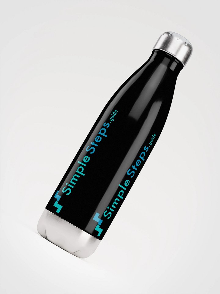 SimpleSteps.guide branded stainless steel water bottle product image (1)
