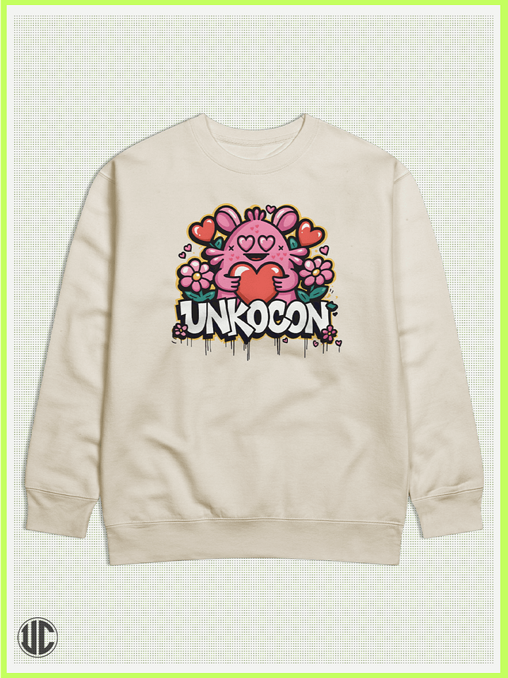 UnkoCon – Graffiti Heart Crew Neck Sweatshirt product image (1)