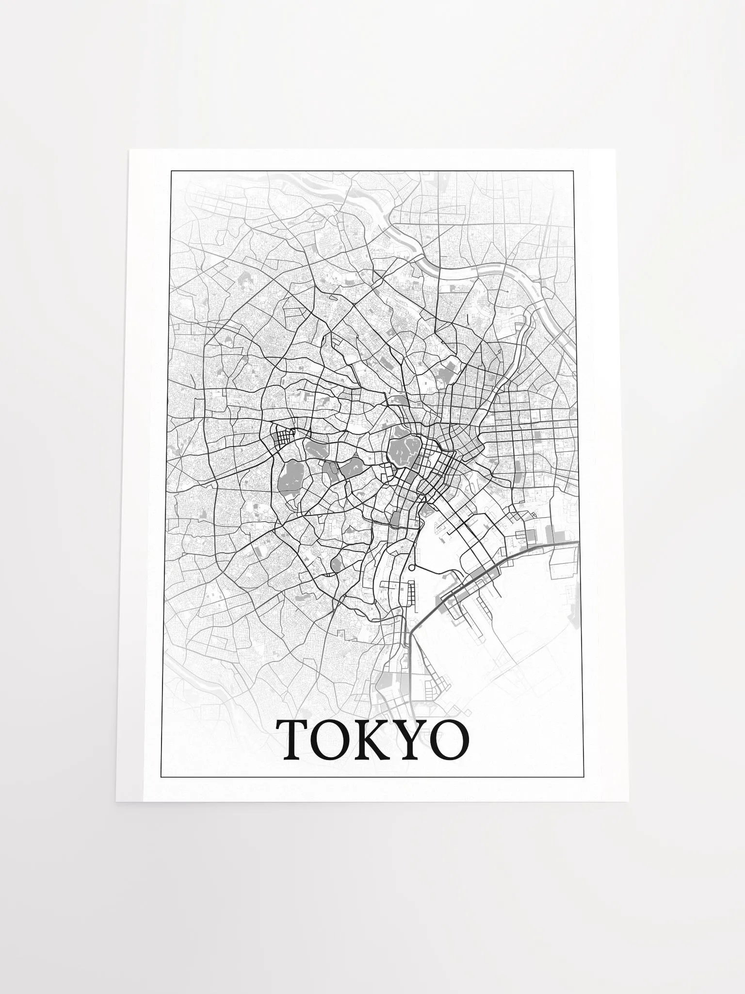 Tokyo, Japan, city map print product image (4)