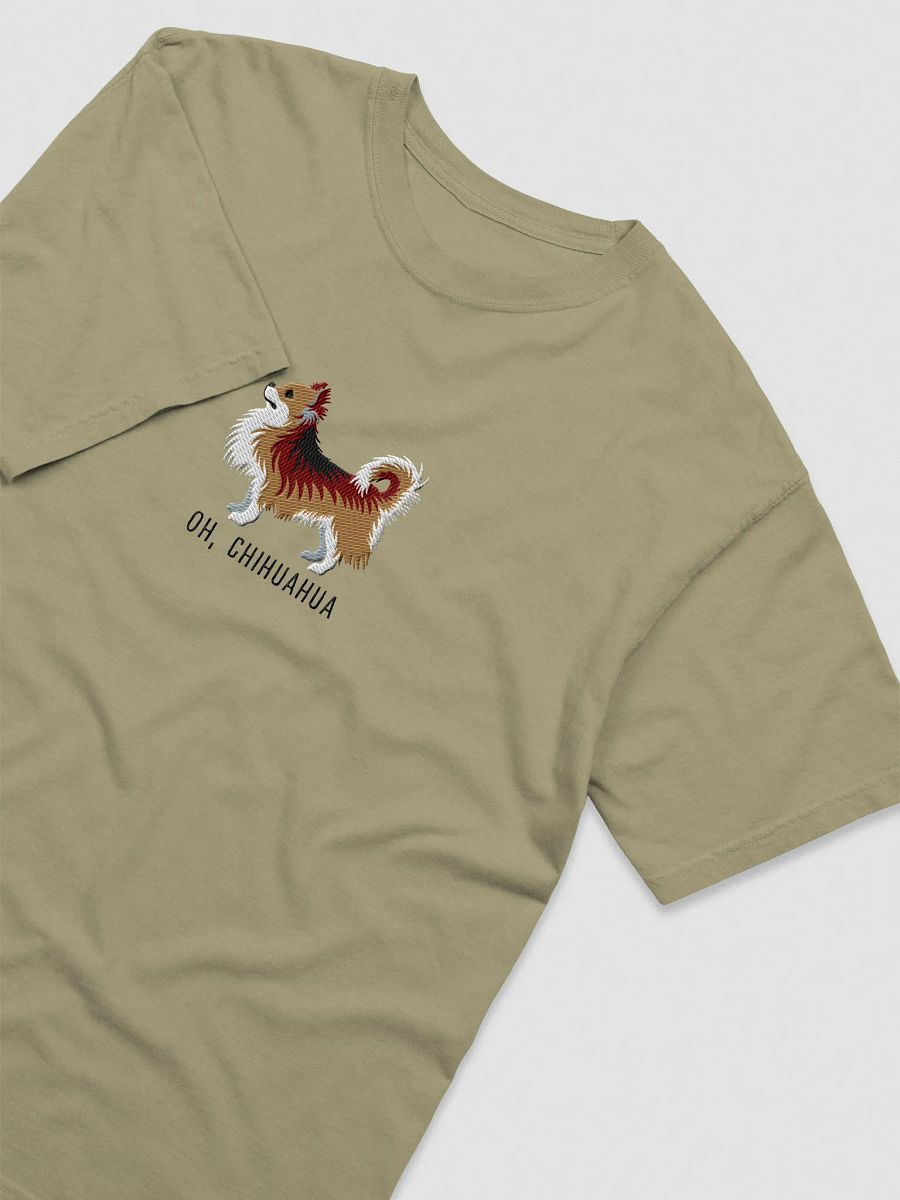 Oh, Chihuahua T-Shirt(Embroidered) of a Longhaired Chihuahua(Sable) product image (11)