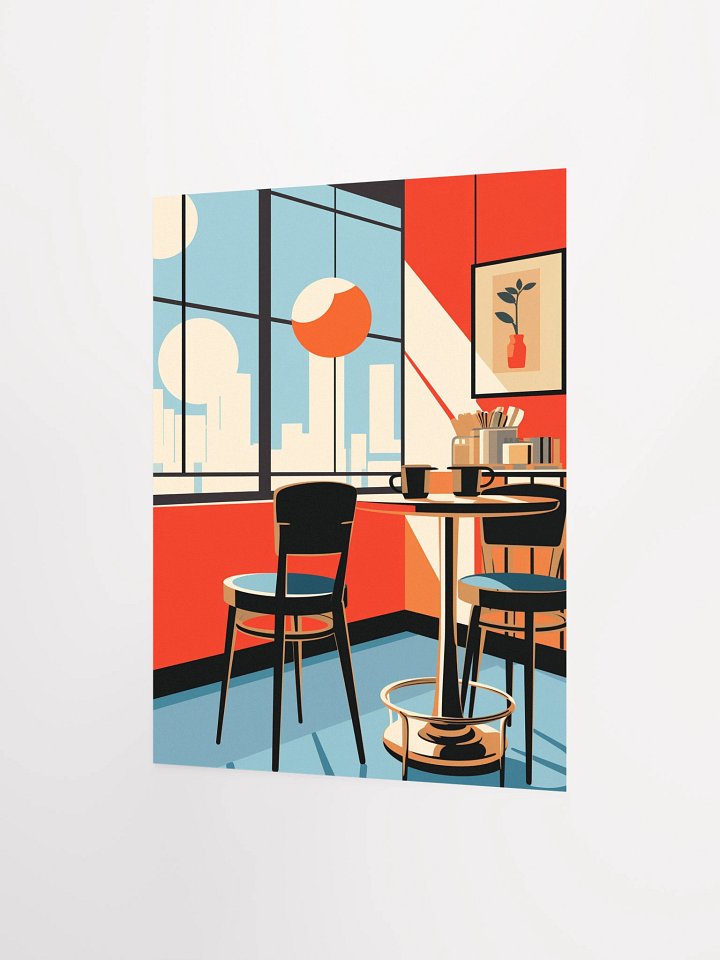 Retro Cafe Corner Matte Unframed Wall Art Paper Canvas product image (6)