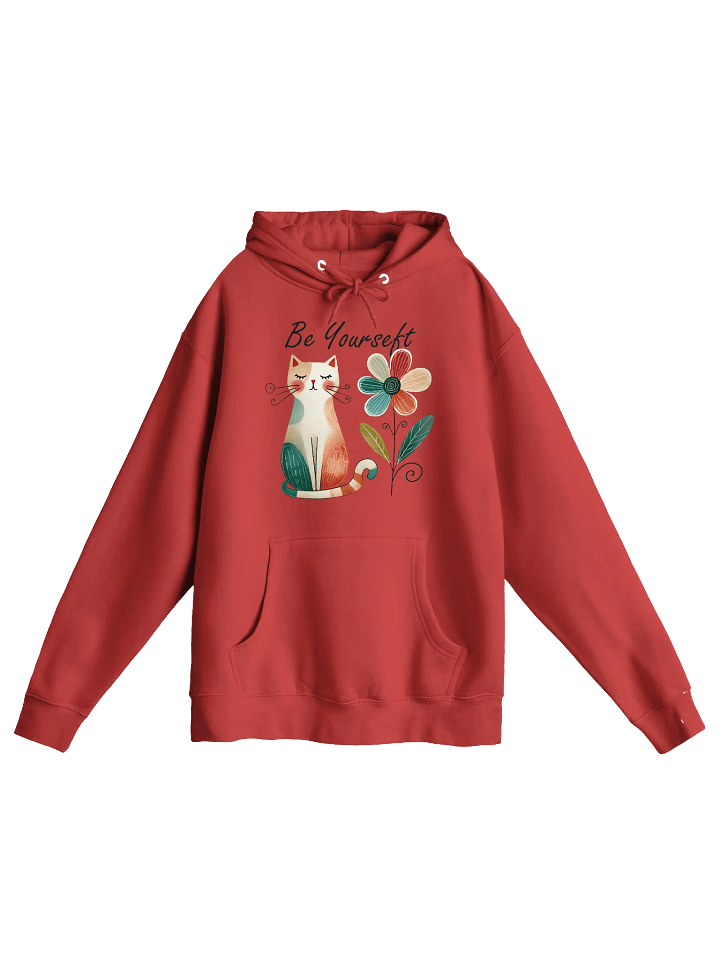 Be Yourself Cat and Flower Premium Hoodie product image (1)